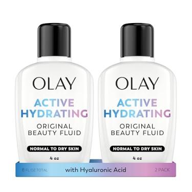 Imagem de Olay Active Hydrating Beauty Fluid, Original Facial Moisturizer, Regular, 4 Ounce (Pack of 2)