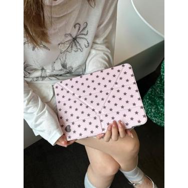 Imagem de GANGANPRO Capa para tablet para iPad Pro 11 M4 2024 (5ª geração) capa traseira fina e leve à prova de choque com função de despertar/hibernar automático - pentagrama rosa