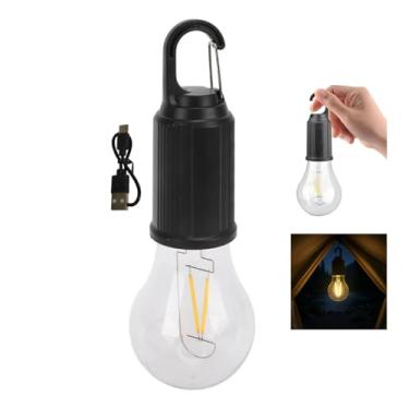 Imagem de Lampada LED Acampamento Pesca USB Recarregavel Emergencia SOS Gancho Portatil Passeio Ar Livre Resistente