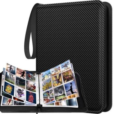 Imagem de Collector Trading Card Binder 900 cartas de couro PU preto - Marca Pró