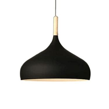 Imagem de CHENKUI Farol pendente americano Farmhouse, Abajur Macaron ajustável com cabo de madeira lustre criativo cabeça única estilo industrial kit de luminária de pendurar para sala de jantar cozinha