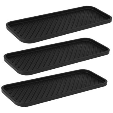 Imagem de Baoblaze Tapete de secagem de louça de silicone com 3 peças, bandeja organizadora antiderrapante, porta-sabão e esponja para restaurantes, hotéis, mesas e