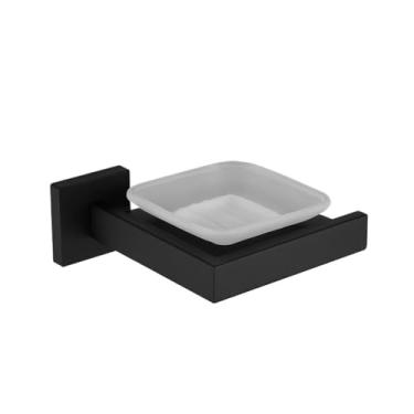 Imagem de Ferragens de banheiro preto fosco para banheiro toalheiro de aço inoxidável 304 suporte de papel higiênico suporte de sabão líquido barra de toalha vaso sanitário moderno (conjunto de 2 barras 60 cm