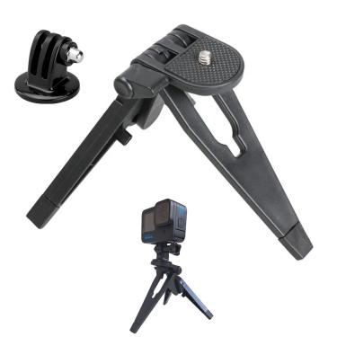 Imagem de Mini Tripé 1/4 com Adaptador para Câmeras GoPro e Similares