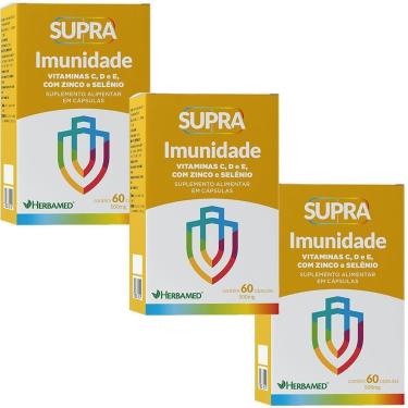 Imagem de Kit 3X Supra Imunidade - 500mg 60 Cápsulas - Herbamed-Masculino