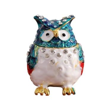 Imagem de simhoa Caixa de joias com pingentes de, porta-anéis decorativo, organizador de joias, estatueta de para brincos, anéis, colares, ideia de, Azul