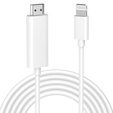 Imagem de Adaptador Lightning para HDMI, [certificado Apple MFi] Adaptador HDMI digital AV 1080p tela de sincronização HDTV conector de cabo compatível com iPhone 14 13 12 11 Pro 8 7 na TV/projetor/monitor