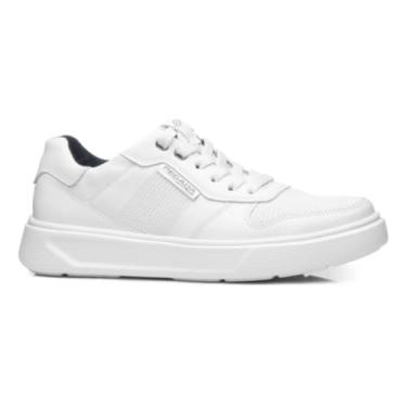 Imagem de Sapatênis Masculino Pegada De Couro Ref 11190201 Elástico (Branco Couro, BR, Adulto, Numérico, 44)