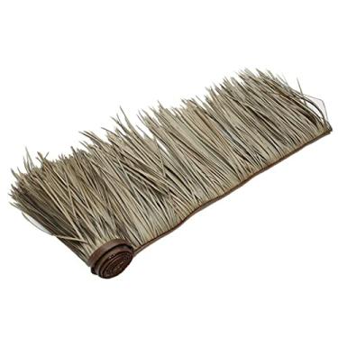 Imagem de Palha de palmeira de telha de palha mexicana rolo de palha artificial sintético material de telhado de palha 0,5 x 1 m pato grama cega tiki cabana grama telhado tiki (amarelo b, 0,5 x 20 m/1,64 x 65,8