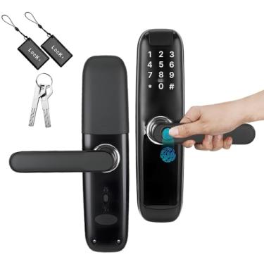 Imagem de Fechadura Inteligente Digital Biométrica Reconhecimento de Impressões Digitais, Eletrônico Inteligente Biométrica Tuya App