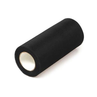 Imagem de Rolo de tecido de tule preto com fita de tule 15 cm por 25 jardas para decoração de tecido preto DIY suprimentos de artesanato
