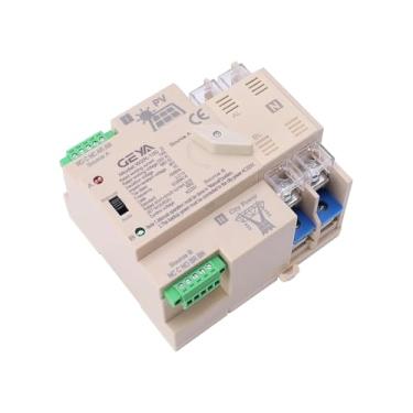 Imagem de GAEYAELE Interruptor de Transferência Automática Fotoelétrico da Rede Elétrica ATS PV Uso do Interruptor de Transferência do Gerador de Energia do Sistema Solar (ATS-2P-100A-220VAC-Solar)