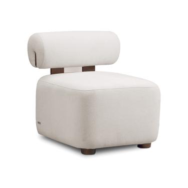 Imagem de Poltrona Decorativa para Sala Helora Bouclê Cinza Claro E03 - D'Rossi