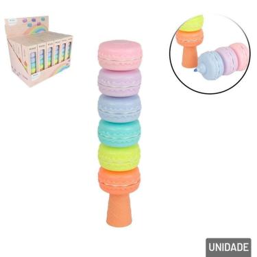 Imagem de Caneta Marca Texto 06 Pçs Macaron de Montar Color - Tudo em Caixa