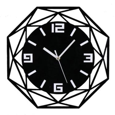 Imagem de Relógio de parede geométrico moderno, acrílico silencioso de 12 polegadas