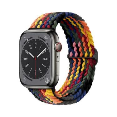 Imagem de Pulseira De Elástico Trançado Solo Loop Para Apple Watch De 45mm 44mm 
