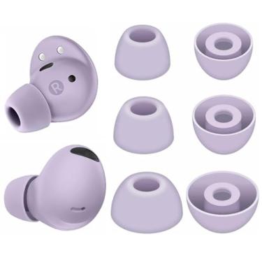 Imagem de Fones de ouvido de substituição para fones de ouvido compatíveis com SAMSUNG Galaxy Buds 2 Pro Earbuds, 3 pares P/M/G, 3 tamanhos, pontas de silicone macio – Roxo Bora 723