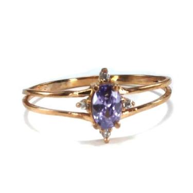 Imagem de Anel de ouro 18 K Pedras Zirconia Navete . - Elegancy Joias, 9