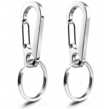 Imagem de Clipes de identificação para cães IVIA/2 unidades/tamanho múltiplo 304 clipe rápido de aço inoxidável com anéis/suporte de etiqueta para identificação de gato para pequenos coleiras e arreios para animais de estimação. (2 pequenos prateados)