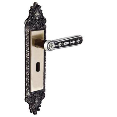 Imagem de Fechadura Interna Alavanca S40cm Latonado Colonial Aliança - Aliança M