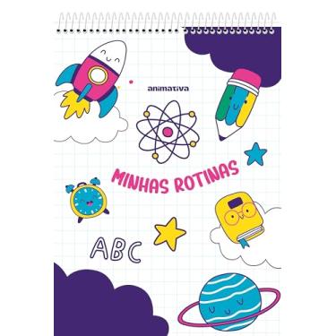 Imagem de Bloco Espiral Minhas Rotinas 80 folhas ANIMAMENTE - Bloco de Rotinas para Neurodivergentes, Organização e Planejamento