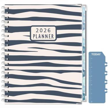 Imagem de GuassLee Agenda grande 2026, agenda semanal e mensal de janeiro de 2026 a dezembro de 2026, agenda de calendário de 21,6 x 28 cm com bolso traseiro, adesivos para material escolar de escritório em