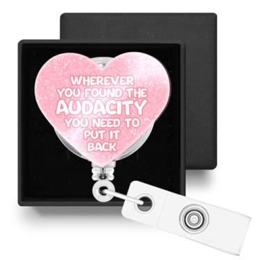 Imagem de Carretel de crachá retrátil engraçado com clipe jacaré, porta-crachá retrátil com clipe jacaré, presentes para enfermeira, professora, trabalhadora de consultório médico, médico, agora