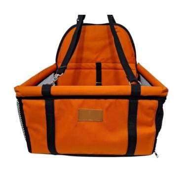 Imagem de Cadeirinha Cadeira Assento Pet de Carro para Cães Cachorro, gatos- Transporte (LARANJA)