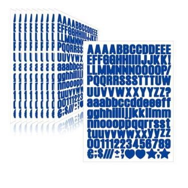 Imagem de Llewyn 1550 peças, adesivos de letras de 10 folhas, autoadesivos, à prova d'água, números de caixa de correio, adesivos de vinil, decalques do alfabeto para garrafa de água, janela, sala de aula