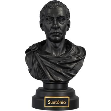 Imagem de Estátua Busto Suetônio - Escritor Romano (Cor Aurum Noctis)