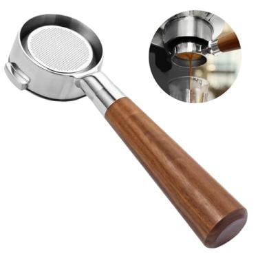 Imagem de Cesta de filtro de aço inoxidável com cabo de madeira ergonômico, compatível com Flair 58, Ecm, Rocket, Sanremo, Synesso, Slayer, Vbm, Gemilai, Wega, Milesto, Expobar, Profitec