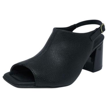 Imagem de Sandália Feminina Salto Bloco Fechamento Prático Piccadilly