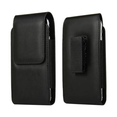 Imagem de Coldre de couro PU para celular com clipe giratório para cinto, bolsa giratória, suporte protetor de transporte, bolsa de cintura masculina e feminina, serve para iPhone 11 Pro/XS/X/SE/ 8/7/6s/ 6