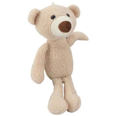 Imagem de Chaveiro de ursinho de pelúcia fofo bege para menina de 20 cm