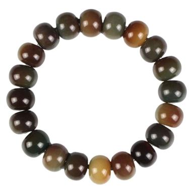 Imagem de Pulseira Bodhizi Tricolor Peacock com contas de ábaco de 10 x 13 mm