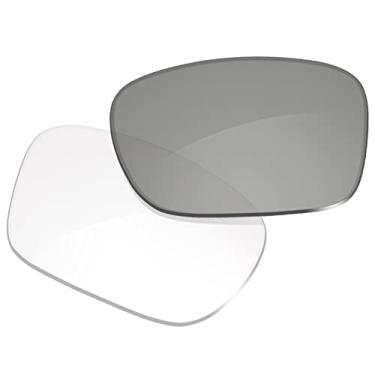 Imagem de Glintbay Lentes de óculos de sol de substituição 100% precisas para Oakley Drop Point OO9367 - Fotocrômica transparente não polarizada