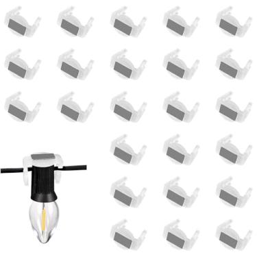 Imagem de AMIPEPE 50 peças de clipes de luz de Natal magnéticos fortes, clipes de luzes magnéticas para pendurar luzes de Natal C9, pátio, luzes de corda, telha, calha, cerca de telhado, superfície de metal