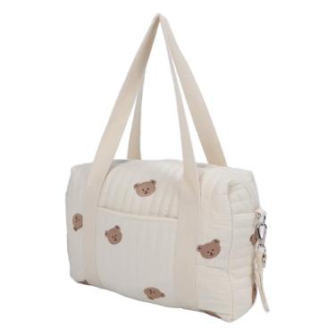 Imagem de GLOGLOW Acessórios como Porta-garrafas e Bolsas Suspensas Universais Bolsa, Multifuncional Reutilizável para Carrinho de bebê Com Bolsos Com Zíper para Compras Em Chás de bebê (Bolsa Urso)