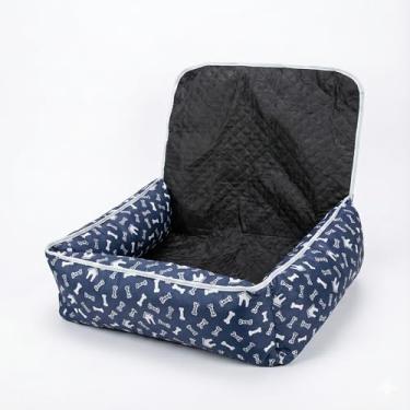 Imagem de Protetor de Banco Veicular Traseiro ComfortPet Toddy Impermeável (P) – Assento Pet Acolchoado em Microfibra Matelada, Lavável com Zíper e Abertura para Cinto de Segurança – Cães e Gatos (Azul Marinho)