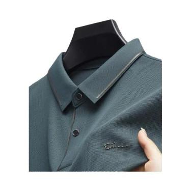 Imagem de Camisa Polo Slim Fit Masculina Em Tecido Premium Sem Costura Para Negó