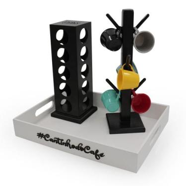 Imagem de Kit 6 Xicara Porta Capsulas Dolce Gusto Bandeja Acrílico - Dupétriz