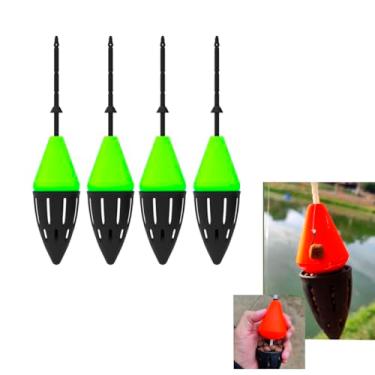 Imagem de Boia de Pesca Cevadeira SEM Chumbo - Reforçado para lançamento, Arraste Leve (1, Verde)