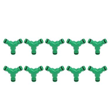 Imagem de Adaptador de conector Y divisor de mangueira de água de 3 vias para irrigação de jardim com conexão rápida material plástico durável espaço verde público jardinagem doméstica