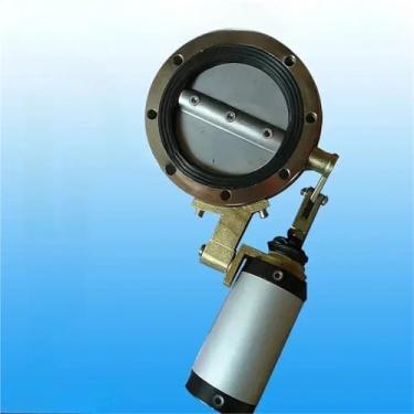 Imagem de Acessórios para máquina de placa DN150 válvula borboleta a vácuo pneumática a vapor, válvula automática de aço inoxidável de alta temperatura (DN200)