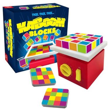 Imagem de ROO GAMES Kaboom Blocks – Jogo rápido de combinar e montar – para maiores de 7 anos – Jogo de tabuleiro para crianças – Combine e construa o padrão antes que o tabuleiro apareça!