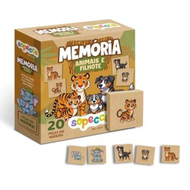 Imagem de Jogo da Memória Infantil Memória Animais e Filhote Sopecca - ES29