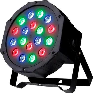 Imagem de Canhão De Led Projetor Strobo 18 Leds Rgb Com Sensor De Som - MB