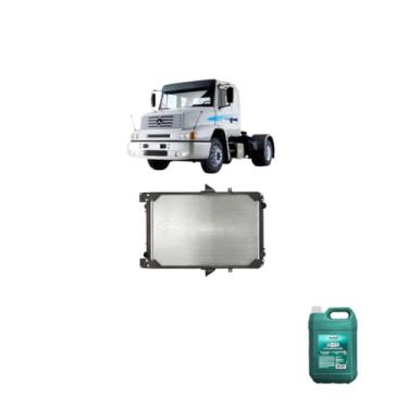 Imagem de Kit Radiador MB 1634/1938/2638 OM447/457LA + Água Desmineralizada RadiadorNaq 5L