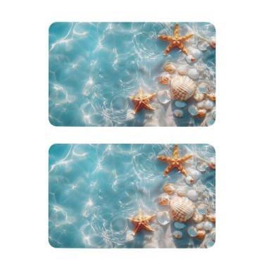 Imagem de Blueangle Conjunto de 2 ímãs de geladeira estrela-do-mar e coral - Ímãs decorativos engraçados de geladeira de cozinha - Seguro para lava-louças e decoração magnética durável (526)