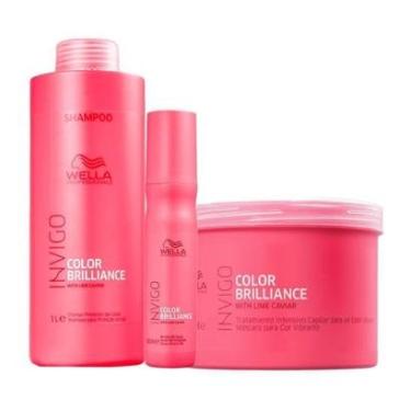 Imagem de Kit Wella Professionals Invigo Color Brilliance - Shampoo e Máscara e Leave-in-Unissex